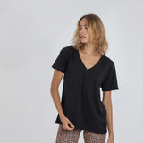 Aura Cotton T-shirt Yin. Women's organic cotton t-shirt