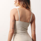 Nunu Tank top Cream. Sports tank top with integrated support