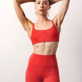 Iris Coral Top. Medium-support sports bra