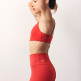 Iris Coral Top. Medium-support sports bra