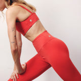 Iris Coral Top. Medium-support sports bra
