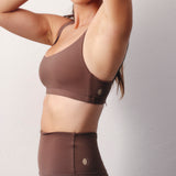 Iris Top Espresso. Medium support sports bra