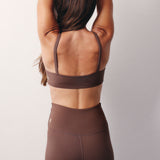 Iris Top Espresso. Medium support sports bra