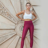 High-waisted legging. Chleo Wine
