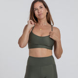 Frida Top Forest. Compressive sports top with high support