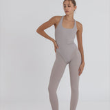 High-waisted leggings. Chleo Taupe
