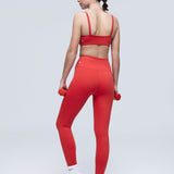 High-waisted legging. Chleo Coral