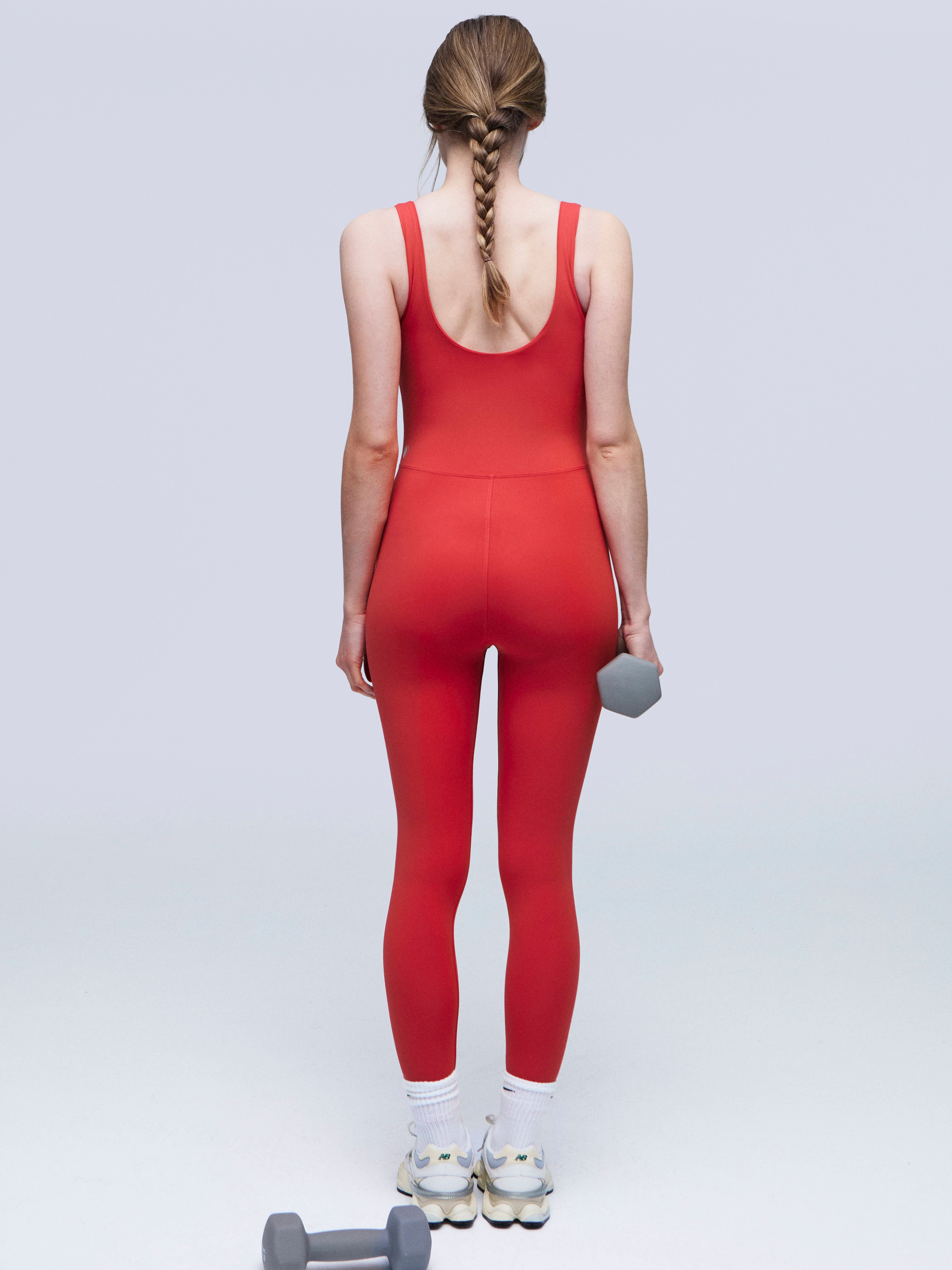 Violeta Coral Jumpsuit. Sustainable activewear jumpsuit