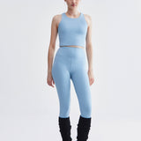 Dalia Crop Top Sky. Seamless cropped sports top