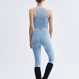 Dalia Crop Top Sky. Seamless cropped sports top