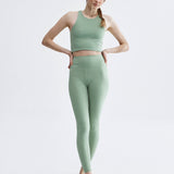 High-waisted leggings. Chleo matcha