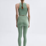Rosa Crop Top Matcha. Sustainable women's sports top