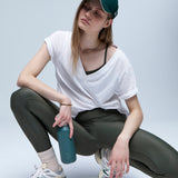 High-waisted leggings. Chleo Forest