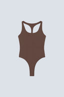 Magnolia Bodysuit Espresso. Sustainable sports bodysuit for women