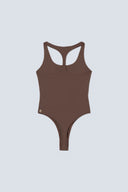 Magnolia Bodysuit Espresso. Sustainable sports bodysuit for women