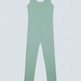 Violeta Matcha Jumpsuit. Sustainable sports jumpsuit